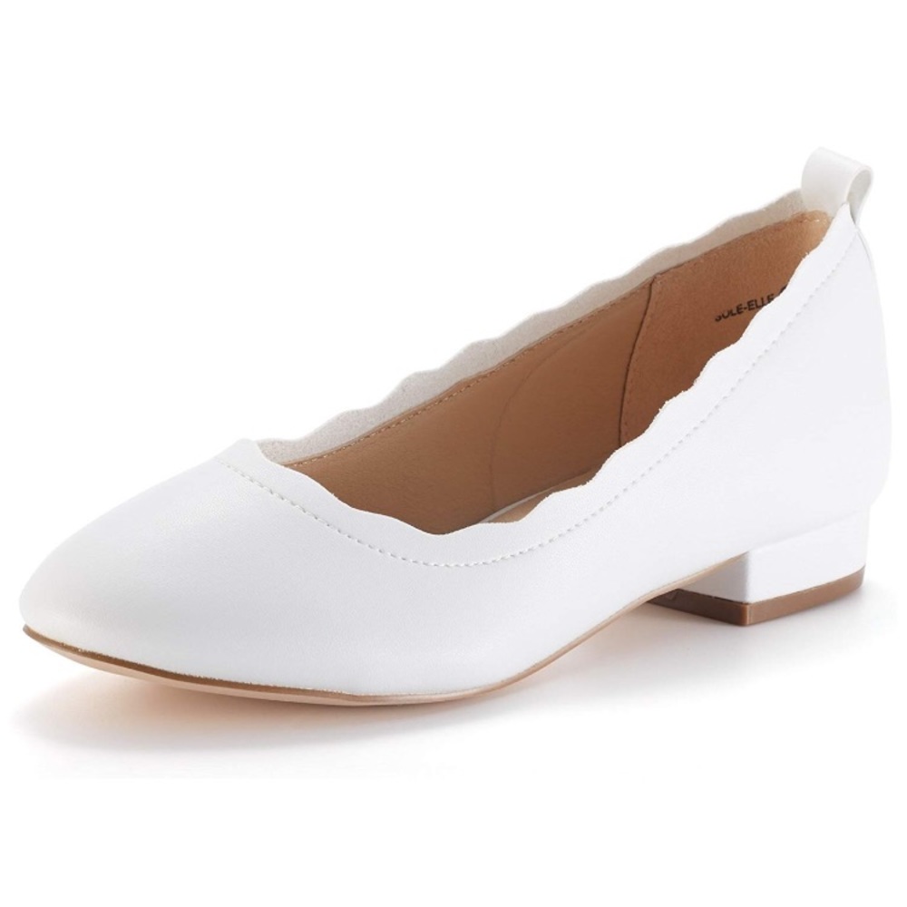 White Low Stacked Flats